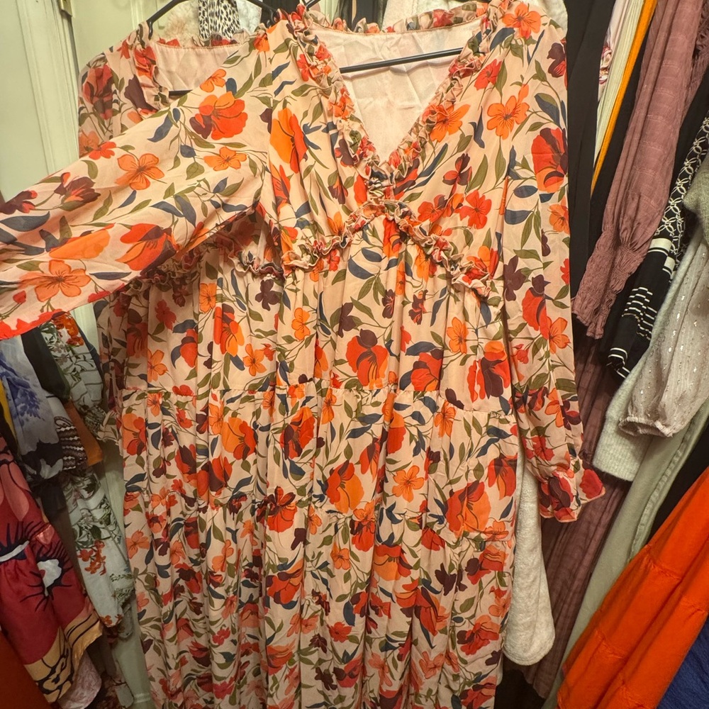 Floral V-Neck Dress